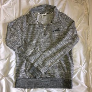 grey “PINK” quarter zip sweatshirt!